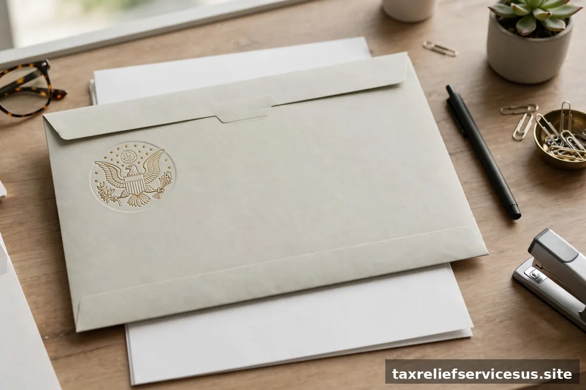 IRS final notice of intent to levy letter on desk