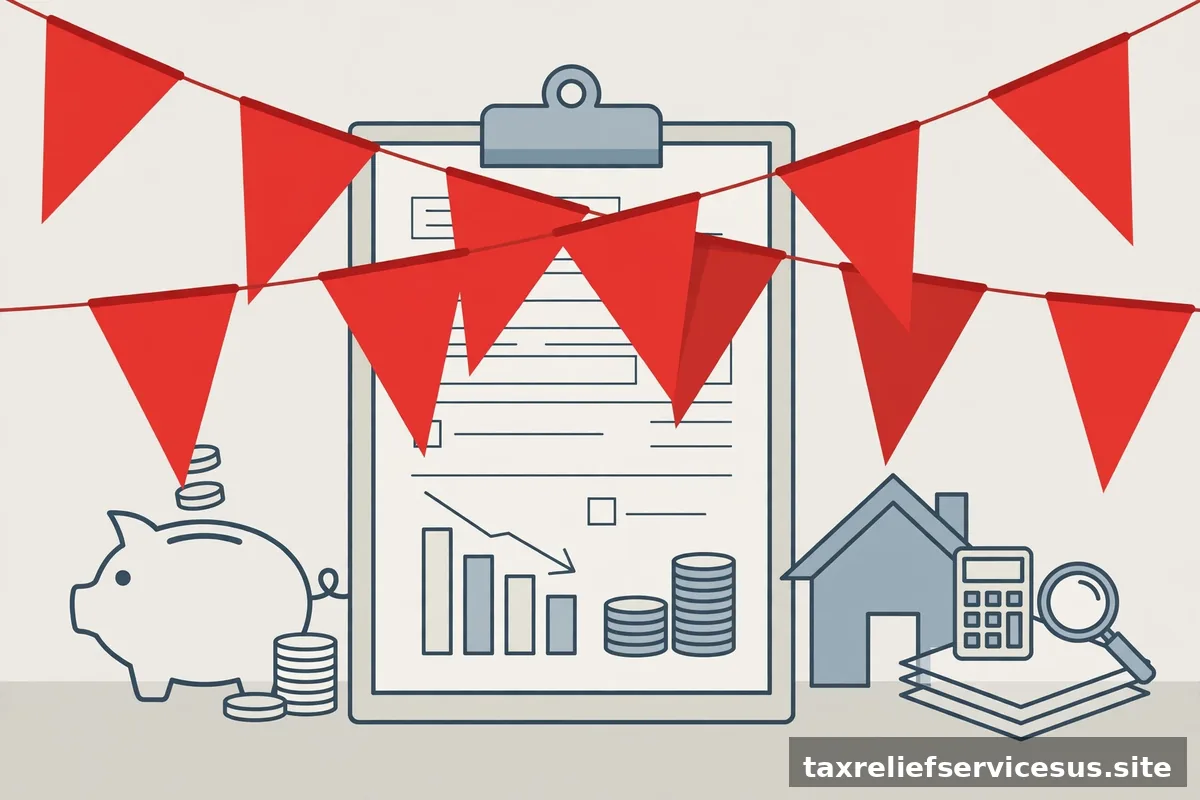 Red warning flags over tax relief advertisement